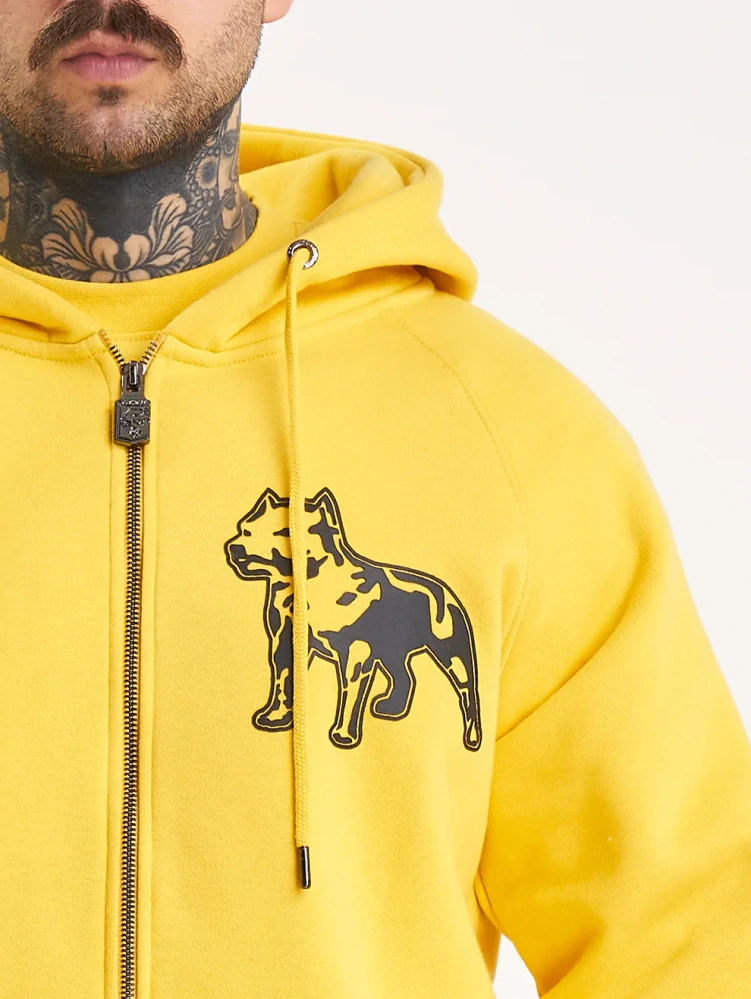 Amstaff Pánská Souprava Logo 2.0 Zip Hoodie Yellow/Black