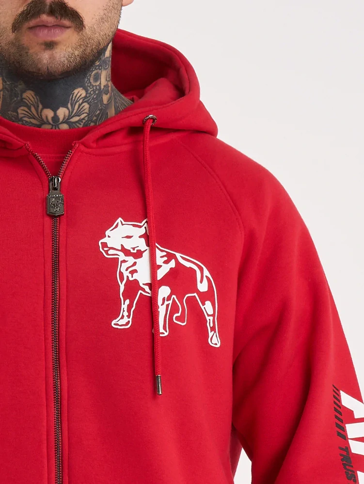 Amstaff Pánská Souprava Logo 2.0 Zip Hoodie Red/White
