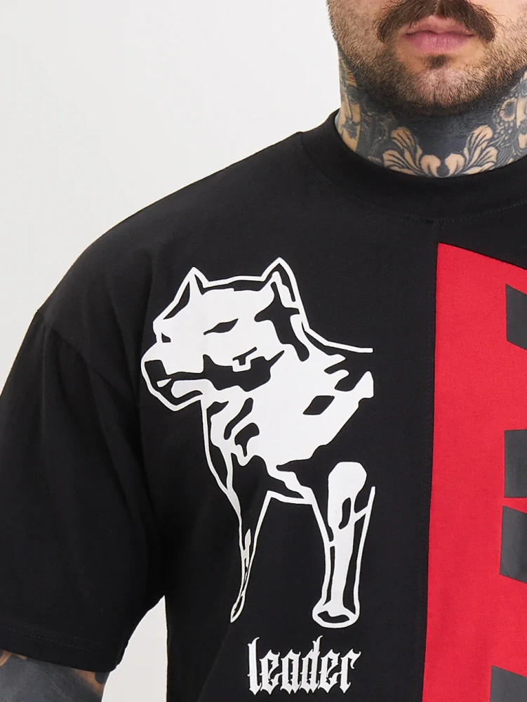 Amstaff pánské tričko Mavor Black/Red