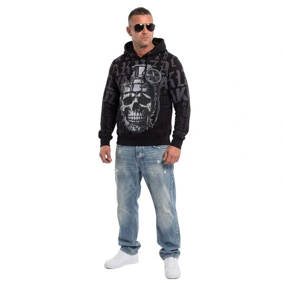 Yakuza pánská mikina SKULL GRENADE HOB 29003 Black