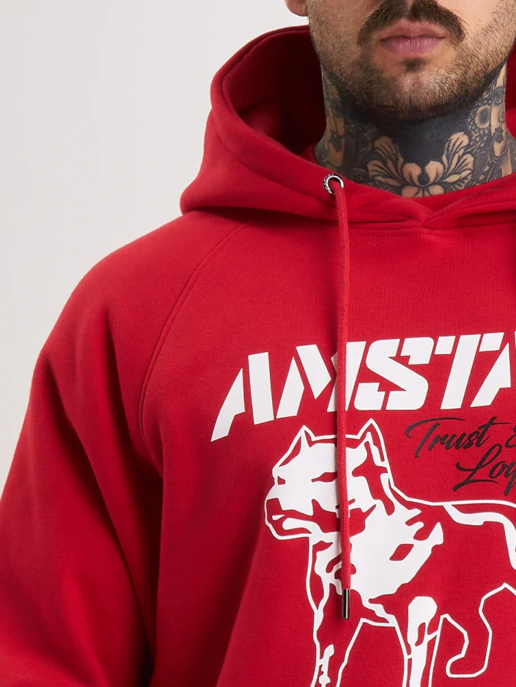 Amstaff Mikina Logo 2.0 Hoody Red/White