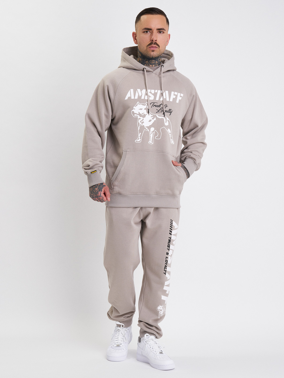 Amstaff Mikina Logo 2.0 Hoody Chateau Grey