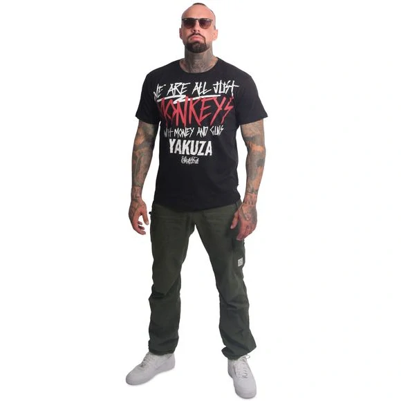 Yakuza pánské tričko MONKEYS REGULAR TSB 26011 Black