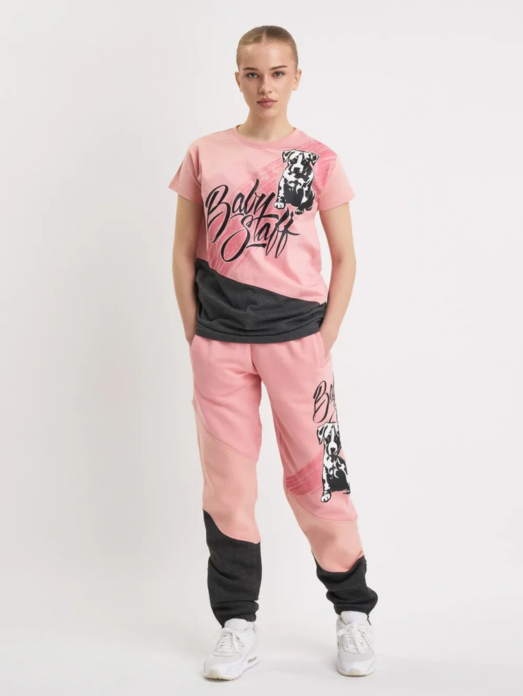 BabyStaff tričko Buckes Pink/Grey