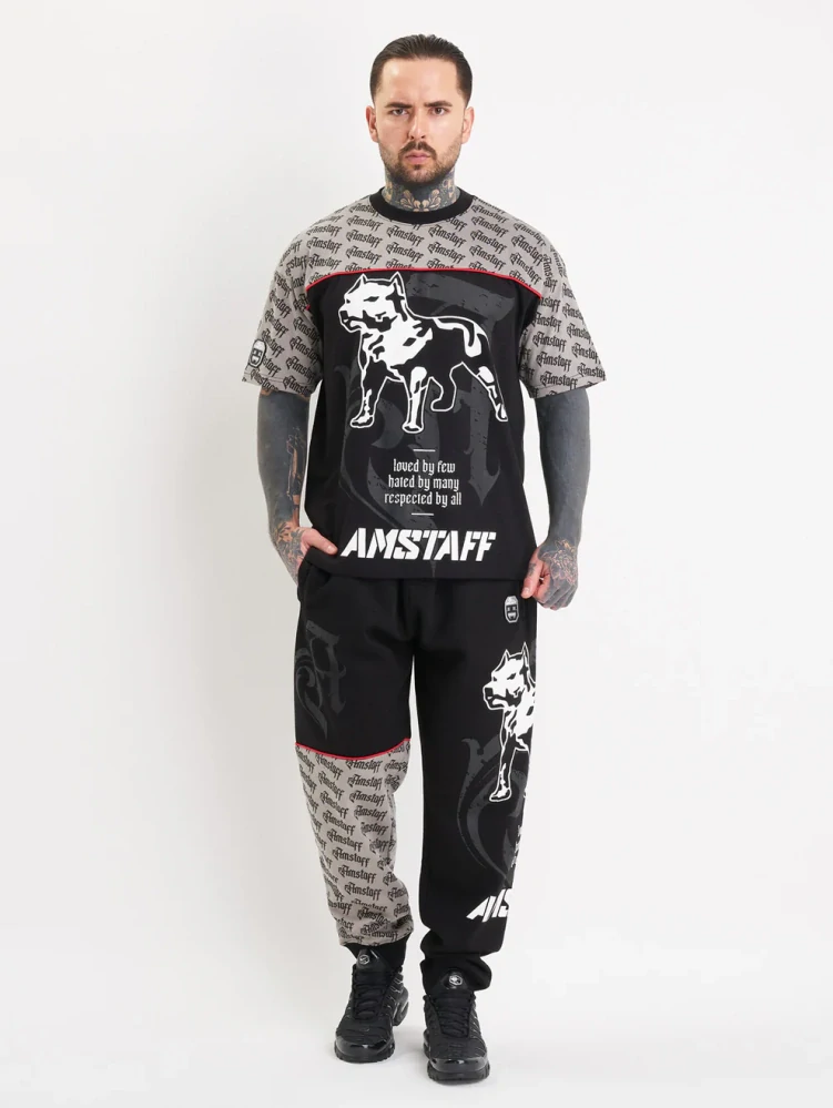 Amstaff pánské tričko Varek Black/Grey