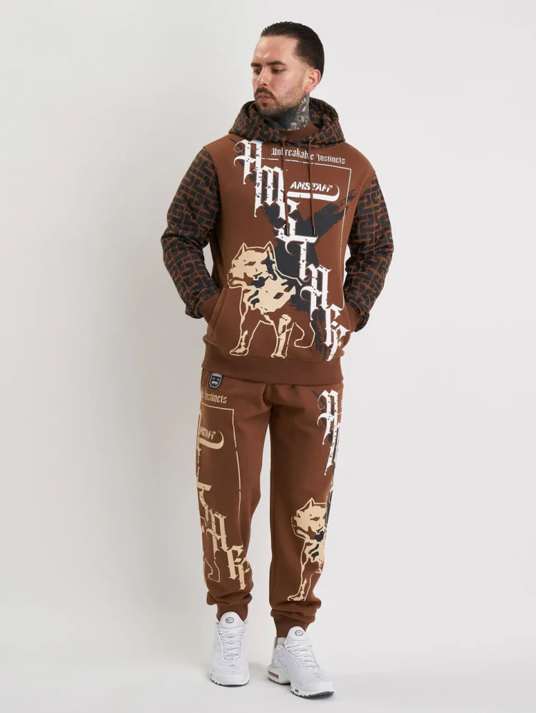 Amstaff Pánská Mikina Ashur Hoodie Brown