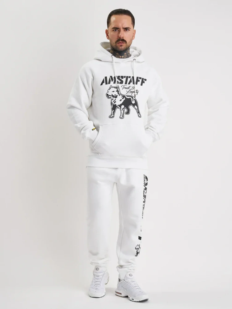 Amstaff Mikina Logo 2.0 Hoody White/Black