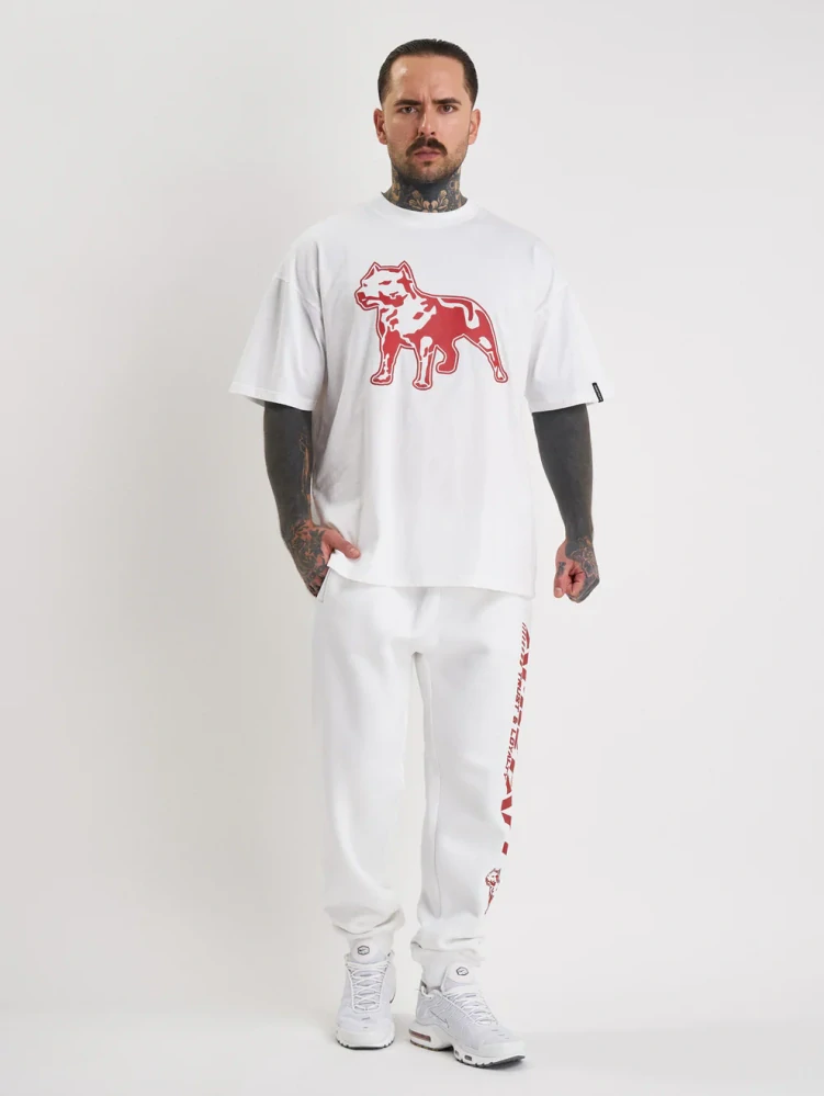 Amstaff tričko Logo 2.0 White/Red