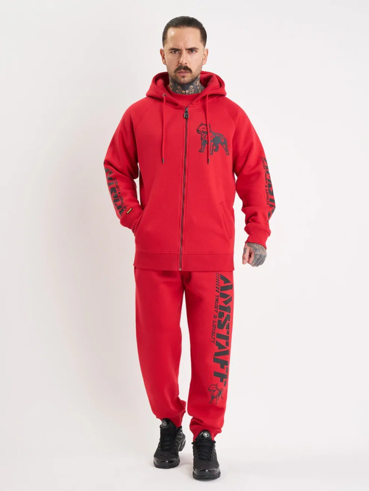Amstaff Mikina Logo 2.0 Ziphoody Red/Black