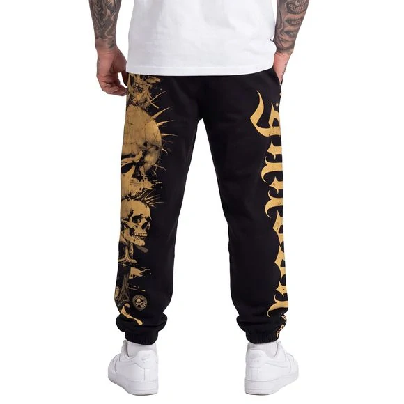Yakuza tepláky SKULL STACK JOB 29011 Black