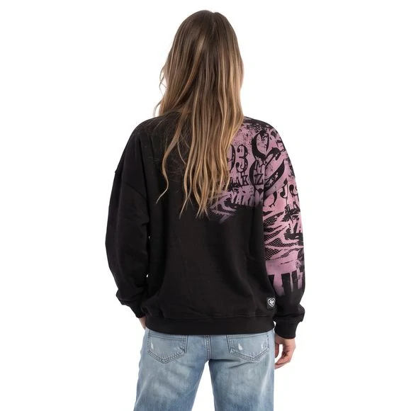 Yakuza mikina PAINTED FLOWER GPB 29101 Black