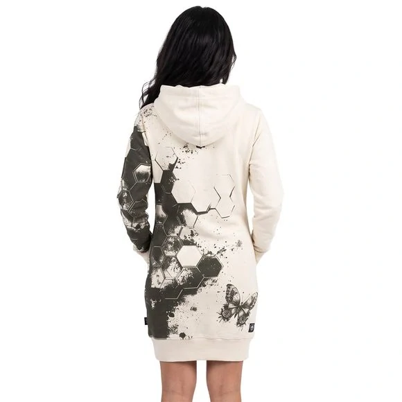Yakuza dámská mikina HONEYCOMB BUTTERFLY LONG GLHZB 29104 Vanilla Ice