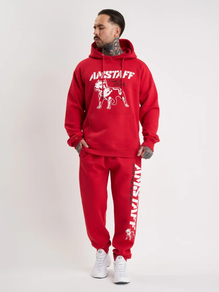 Amstaff Mikina Logo 2.0 Hoody Red/White