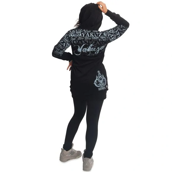 Yakuza dámské mikinové šaty CATZ GKB 26125 Black