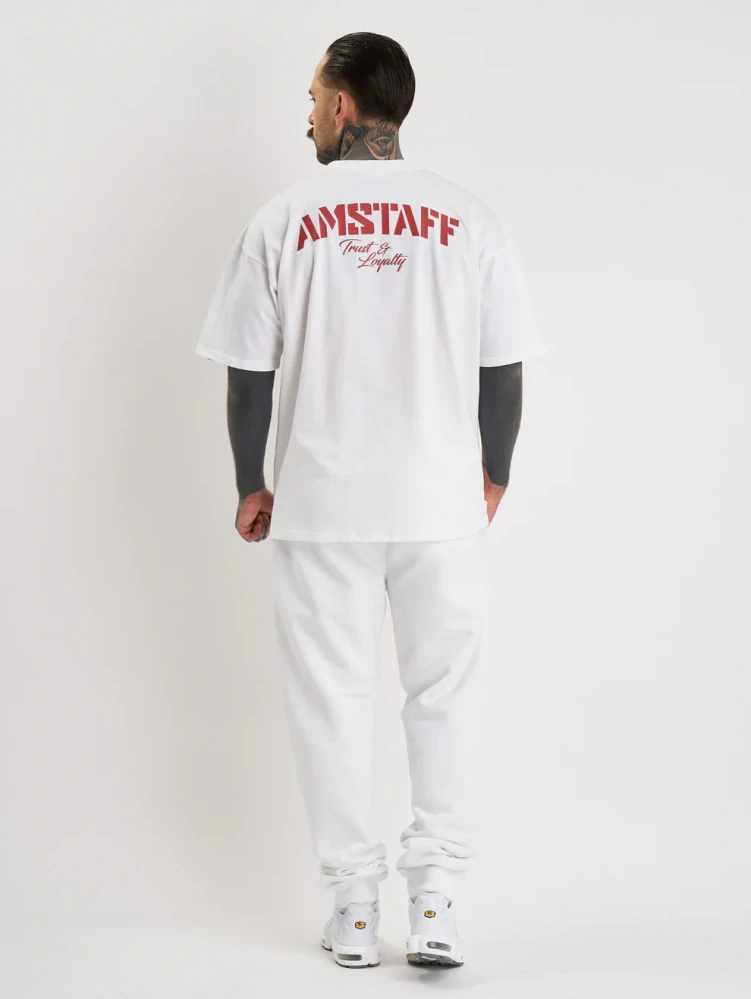 Amstaff tričko Logo 2.0 White/Red