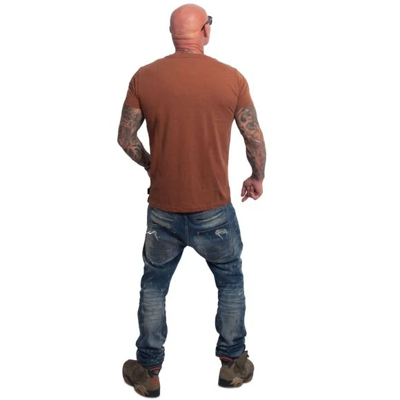 Yakuza pánské tričko PLAIN REGULAR TSB 25048 Braun