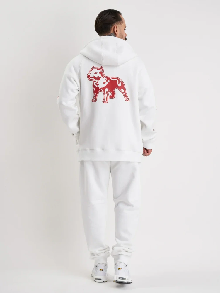 Amstaff Mikina Logo 2.0 Ziphoody White/Red
