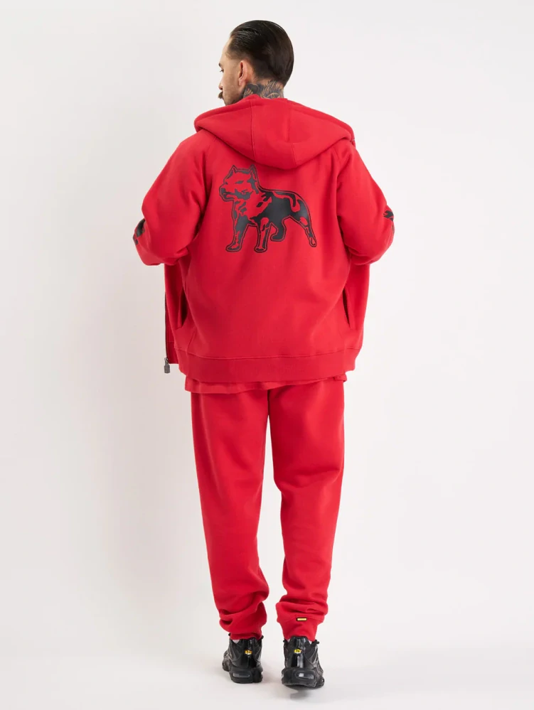 Amstaff Mikina Logo 2.0 Ziphoody Red/Black