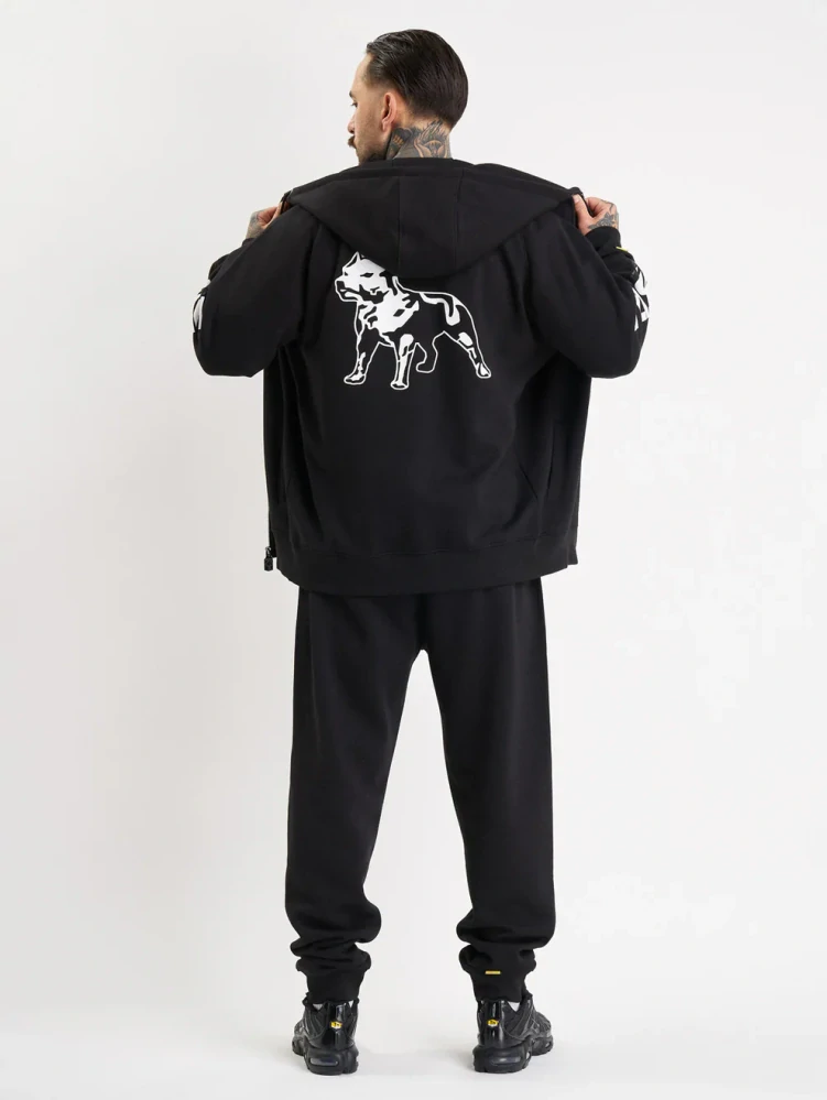 Amstaff Mikina Logo 2.0 Ziphoody Black/White