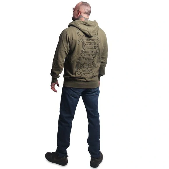 Yakuza pánská mikina na zip NEEDLE HZB 27030 Grape Leaf