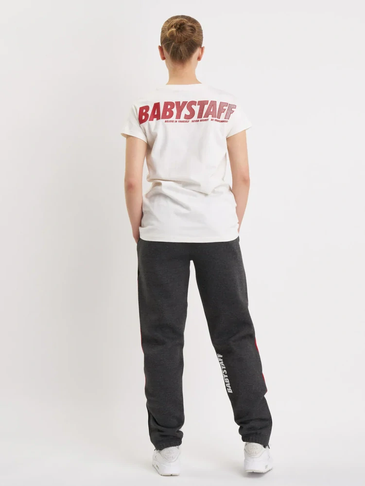 BabySTAFF tepláky Nela White/Grey
