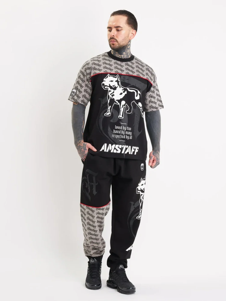 Amstaff pánské tepláky Varek Black/Grey