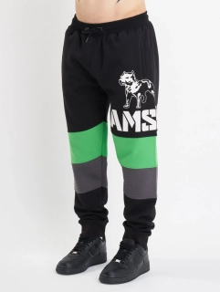 Amstaff pánské tepláky Masho Black/Grey/Green