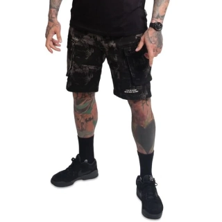 Yakuza Cargo šortky ROCKSTARZ CSB 25047 Black