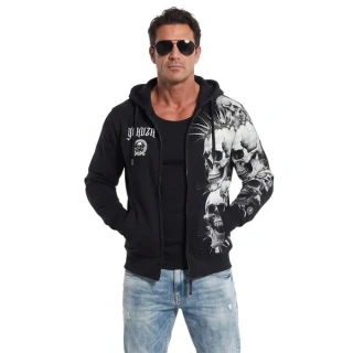 Yakuza pánská mikina SKULL STACK HZB 29005 Black