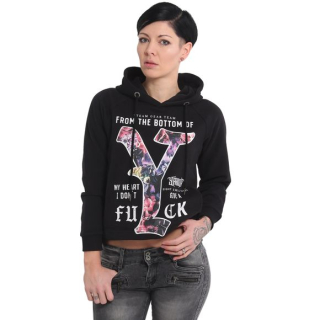 Yakuza dámská mikina BOTTOM CROPPED GHOB 16101 Black - XL