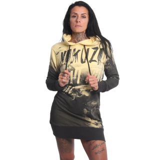Yakuza dámské mikinové šaty LIQUID ROSE GKB 23115 Grey/Yellow