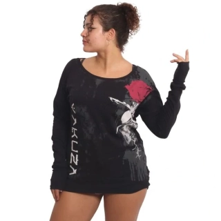 Yakuza dámské tričko ROSE SCRATCH GLSB 25109 Black
