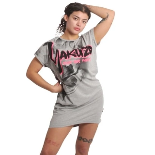 Yakuza dámské šaty NIGHT FLOWER GKB 25130 Hell Grey