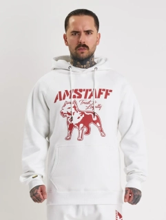 Amstaff Mikina Logo 2.0 Hoody White/Red